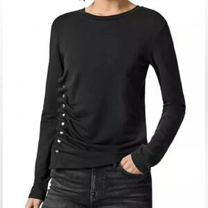 All Saints Hatti Black long sleeve